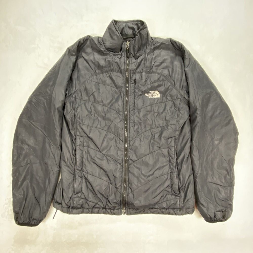 The North Face Jacket Womens Medium Navy/Gray Coat Ski Puffer Full Zip Primaloft